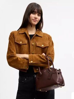 Coach soft empire 21 carryall satchel maple / brass hardware